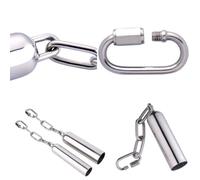Veemoon Jouet Taille Large pour Perroquet, Clochette en Acier Inoxydable | Argenté, Métal Résistant au Mordillage, Usage Cage et Enrichissement, pour Écureuils et Petits Mammifères