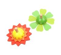 Veemoon Jouets Éducatifs Gyroscopes en Bois 2 Pièces Design Traditionnel Mini Anniversaire Garçon Fille Jeu de Détente