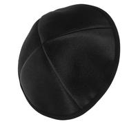 Veemoon Kippa Juive Homme en Polyester Noir Respirant Couture Complexe, Chapeau de Culte Rond Classique pour Cérémonies de Prière et Rassemblements Quotidiens