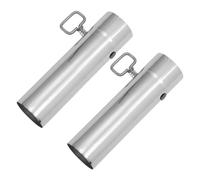 Veemoon Kit 2pcs Tuyaux de Poêle en Acier Inoxydable pour Tente Camping, Conduit de Cheminée Installation Rapide, Accessoires D'évacuation de Fumée Argentés