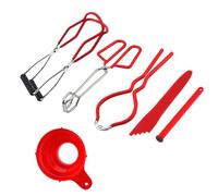 Veemoon Kit Confiture 6 Pièces Pince Anti-Brûlure Entonnoir à Confiture et Clé à Conserves Outil Pratique pour Mise en Conserve et Fabrication Maison