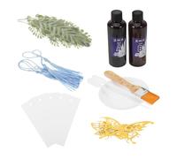Veemoon Kit Cyanotype Complet DIY avec Matériaux et Papier Aquarelle Facile à Utiliser Couleurs Vibrantes pour Créations Artisanales Éclatantes pour Projets Créatifs et Impression Bleue