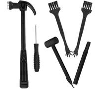 Veemoon Kit D’Outils D’archéologie pour Garçon et Filles 6 Pièces - Grand Format, Burin, Brosse et Marteau en Plastique, D’Excavation Éducatif pour Creuser Fossiles, Pierres Précieuses