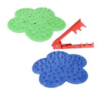 Veemoon Kit d'Arrache-Épines pour Rosiers 3 Pièces en Caoutchouc et Métal Outil pour Enlever Épines et Feuilles des Tiges de Roses Couleurs Verte Bleue et Rouge pour Fleuristes et