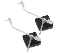 Veemoon Kit de 2 Mécanismes D'horloge Vinyle Aiguilles Argentées Mouvement Silencieux à Quartz, Remplacement Précis pour Horloge Murale Diy, Adapté la Réparation et Création Décorative