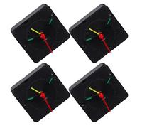 Veemoon Kit de 4 Mécanismes de Remplacement pour Horloge à Quartz Noir, Fonctionnement Ultra-silencieux avec Fonction Saut de Seconde, en Plastique, pour Bureaux et Salles de