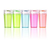 Veemoon Kit de 5 Tampons Fluorescents en Silicone pour Manucure French, Pochoirs D'ongles 10 Pièces Multi-motifs, Accessoires pour Salon de Beauté et Usage Professionnel Couleur Aléatoire