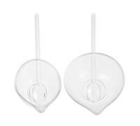 Veemoon Kit de Bols en Verre Transparents pour Masque Facial 1 Grand Bol 2 Cuillères pour Mélange de Soins Peau pour Spa et Soins du Visage Professionnels