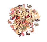 Veemoon Kit De Bricolage 100 Boutons En Bois À 2 Trous Pour Vêtements Et Projets De Pâques