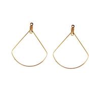 Veemoon Kit de Fabrication de Bijoux Pendentifs Doubles Trous en Acier Inoxydable Doré, 50 Pièces pour Création Boucles D'oreilles Femme, Accessoires DIY Fantaisie Artisanat, Usage Créatif Quotidien