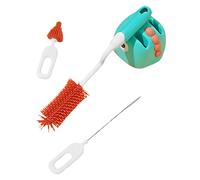 Veemoon Kit de Nettoyage pour Biberons et Tétines Bébé, Brosse Longue avec Support, Plastique Écologique, Usage Quotidien à Domicile, Ensemble Pratique pour Alimentation Infantile
