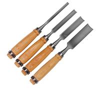 Veemoon Kit de Sculpture sur Bois 4 Ciseaux Semi-circulaires en Bois et Acier Outils Résistants aux Chocs