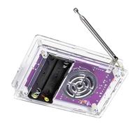 Veemoon Kit de Soudure DIY Radio Fm pour Débutants Carte Électronique et Accessoires Plastiques Kit D’Assemblage Complet Boîtier Outil D’Apprentissage Stem pour Exercice de Soudure et