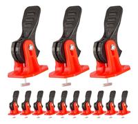 Veemoon Kit de Système de Nivellement pour Carrelage T Type Réutilisable 50pcs en Plastique et Acier Outil Facile à Utiliser pour Pose de Sol et Mur