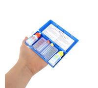 Veemoon Kit de Test Chimique pour Piscine et Spa Réactifs pour Analyse Précise du Ph Résiduel Alcalinité et Dureté Solution Compacte pour Contrôle Qualité Eau Usage Piscine et Spa