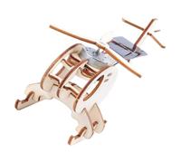 Veemoon Kit Solaire Hélicoptère en Bois à Monter Soi-même Scientifique Expérimental Éducatif pour Garçon et Filles Maquette de Avion Solaire DIY pour Apprentissage et Créativité Présent