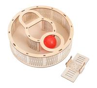Veemoon Labyrinthe pour Hamsters en Bois Naturel Compact, Jeu d'exercice et D'activité pour Petits Animaux de Compagnie, Sûr à Mâcher pour Gerbilles et Souris, Tunnel Multifonction