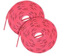 Veemoon Lacets Plats pour Patins à Glace en Polyester, Lot de 1 Paire Rose | Accessoire pour Hockey et Bottes, Pointe Réparable, Serrage Ferme, Enfilage Facile, Style Coloré pour Patinage