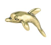 Veemoon Laiton Statue de Poisson pour Décoration Maison et Voiture Vintage | Ornement Compact, Léger et Sûr, Finition Simple et Raffinée, Objet Décoratif pour Bureau ou Intérieur