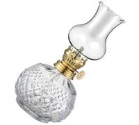 Veemoon Lampe à Pétrole Rustique en Verre Vintage, Décoration Intérieure Romantique pour Noël, Lampe à Huile en Verre Décorative Style Ancien