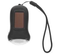 Veemoon Lampe de Poche Solaire à Manivelle Multifonction, Led, Noire, Rechargeable sans Pile, Camping Randonnée Urgence, Éclairage Portable Solide et Pratique, Énergie Renouvelable