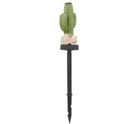 Veemoon Lampe Solaire à Piquer de Cactus Décoration Jardin Extérieure Lampe Solaire pour Pelouse Résine Plastique Éclairage Automatique Nocturne Étanche pour Terrasse et Cour