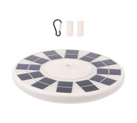 Veemoon Lampe Solaire LED de Camping pour Mât de Drapeau Extérieur, 128 LED, Panneau Polysilicium 3.6w, Batterie 2600mah, sans Fil, Matériau Abs, pour Camping en Plein Air