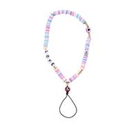 Veemoon Lanière de Téléphone en Acrylique Perles Colorées Chaîne Décorative Love Cordon Léger et Pratique pour Smartphone Appareil Photo Clés USB - Accessoire et Sécurisé