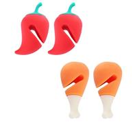 Veemoon Lève-Couvercle Anti-Éclaboussures en Silicone Lot de 4 Pièces Support de Casserole Compact et Léger Cuisine Dispositif de Levage Anti-Débordement Accessoire Pratique pour