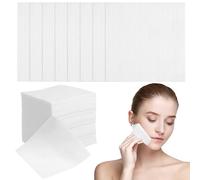 Veemoon Lingettes Démaquillantes Non Tissées Double Face 10x10 Cm, 400 Pièces, Disques Démaquillants pour Visage et Yeux, Éponges Nettoyantes Pratiques pour Maquillage et Soins