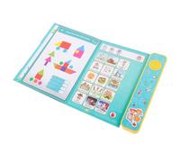 Veemoon Livre Électronique Interactif pour Garçon et Filles, d'apprentissage de L'anglais Alphabet Sonore, Écran Tactile, Couleur Verte, Apprentissage Précoce du Langage et Éveil Éducatif