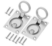 Veemoon Loquet de Pont de Bateau Encastré Acier Inoxydable Poignée Carrée pour Trappe Marine 2 Pièces Usage Nautique