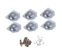 Veemoon Lot 6 Connecteurs Pieds De Table en Fer Biseauté, Coussinets Fixation Inclinée, Joints Robustes pour Meubles, Assemblage Table Chaise Canapé, Usage Intérieur, 70x67x1.2 Mm