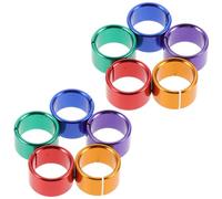 Veemoon Lot de 10 Bagues la Patte en Aluminium Léger pour Pigeons et Colombes, Anneaux Ouverts Multicolores Faciles à Clipser pour Identification et Élevage en Extérieur