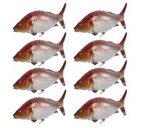 Veemoon Lot de 10 Ballons en Aluminium de Poisson Réalistes, Décoration Anniversaire Thème Pêche, Gonflables Résistants en Film D'aluminium, Colorés pour Fêtes et Célébrations