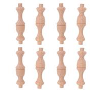 Veemoon Lot de 10 balustres en Bois à Monter soi-même : balustres décoratifs en Bois Brut pour la création de Meubles et la décoration en (50 x 14 mm).