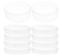 Veemoon Lot de 10 Boîtes de Culture Rondes Transparentes 90 MM en Plastique Léger pour Laboratoire Scientifique et Enseignement Biologique Plates et Faciles à Nettoyer