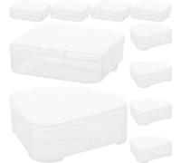 Veemoon Lot de 10 Boîtes de Rangement Transparentes pour Éponges de Maquillage Étuis Compacts Réutilisables Porte-Éponge Triangulaire et Carré Étui de Voyage Léger pour Accessoires