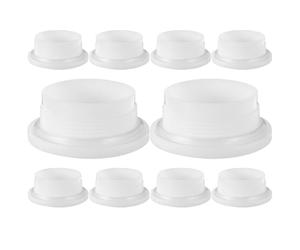 Veemoon Lot de 10 Bouchons de Fermeture en Plastique pour Fûts Chimiques 200 L Filetage Extérieur Étanche Anti-fuite et Anti-poussière, Compatibles Industries Chimique, Alimentaire