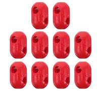 Veemoon Lot de 10 Boucles en Plastique Rouges pour Filet D’Escalade Garçon et Filles, Connecteurs Standard pour Corde D’Escalade et Échelle de Corde, Accessoires Robustes pour Aires