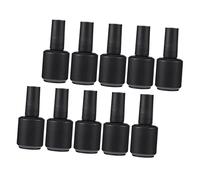 Veemoon Lot De 10 Bouteilles Vides De Vernis à Ongles 15ml En Verre Mat Noir Avec Pinceau, Compactes Et Pratiques, Idéales Pour Le Voyage Et L’application Des Ongles