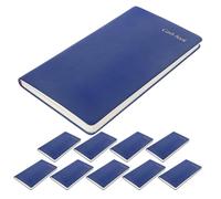 Veemoon Lot de 10 Carnets de Gestion Budgétaire A6 en PU Bleu Planificateur Financier Portable pour Suivi des Dépenses Quotidiennes Agenda Budgétaire Pratique pour Maison et Voyages