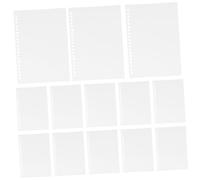Veemoon Lot De 10 Couvertures De Carnet Rechargeables Transparentes À Feuilles Mobiles En Polypropylène Blanc