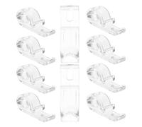 Veemoon Lot de 10 Crochets Guide-Cordon pour Store Vénitien, Porte-chaîne à Billes Transparent en Pom, Clips de Fixation pour Rideaux à Enrouleur, Accessoire Fixation Solide pour Usage