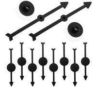 Veemoon Lot de 10 Flèches Rotatives Noires 10 Cm Ventouse, Pointeurs de Jeu en Plastique pour Jeux de Société, Accessoires Éducatifs et Animation, pour Salle de Classe et Fêtes