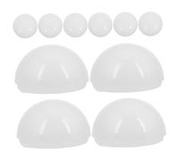 Veemoon Lot de 10 Globes de Rechange Demi-Sphériques en Plastique pour Éclairage LED Abat-Jour Hémisphérique Transparent Compatible Ampoules de Miroir de Maquillage pour Salle de Bain