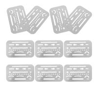 Veemoon Lot De 10 Jauges D'Épaisseur Pour Patchwork Outils De Dessin Technique Gabarits De Mesure Gabarits De Conception Mécanique Règles De Mesure Boucliers D'Effacement