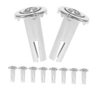 Veemoon Lot de 10 Manchons Métalliques Longs pour Tiges de Roulette Inserts Filetés pour Meubles Accessoires de Remplacement Compatibilité Renforcée
