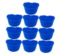 Veemoon Lot de 10 Mangeoires à Pigeons en Plastique Épais, Coupelles Suspendues Grandes Tailles, Bol Alimentation Et Eau pour Cage à Oiseaux De Compagnie