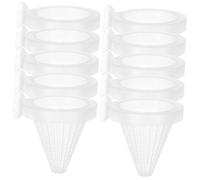 Veemoon Lot de 10 Mangeoires Coniques Ventouse, Distributeur Alimentaire en Plastique, Entonnoir Nourrisseur pour Aquarium, Alimentation Vivante Poissons, Usage Aquatique Sécurisé